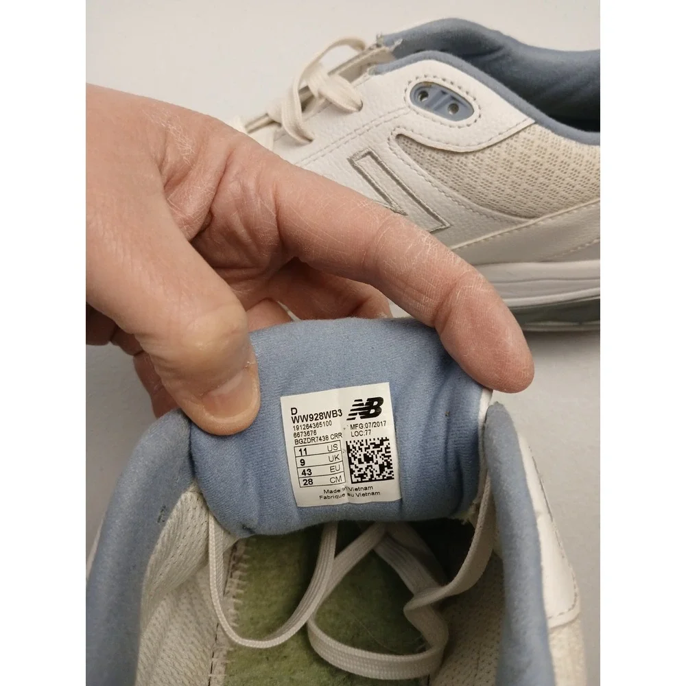 New Balance 928v3 Walking Shoes Women 11D White Leather Comfort Sneakers‎ #1477